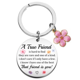 Best Friend Birthday Gifts for Women Best Friend Keychain Soul Sister Gifts for Women Long Distance Friendship Gift keychain Bestfriend Gift for Sister Moving Away Present for Female Friends