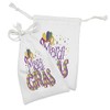 Ambesonne Mardi Gras Fabric Pouch Set of 2, Joyous Composition