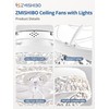 ZMISHIBO Ceiling Fans with Lights, Low Profile Ceiling Fan with