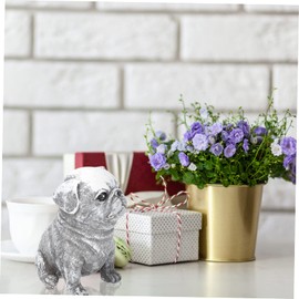 Mipcase Vivid Resin Puppy Figurine Charming Garden Adornment Realistic Decorative Statue for Outdoor Indoor Use Adorable Craft for Decor
