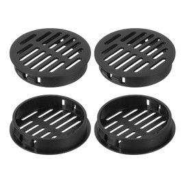 sourcing map Round Soffit Vents 2 inch, 16Pcs Black Plastic 50mm Soffit Vent Cover - Circular Air Vent Grille - Air Flows Easily for Bathroom Home, Office, Kitchen, Cabinet, Wardrobe