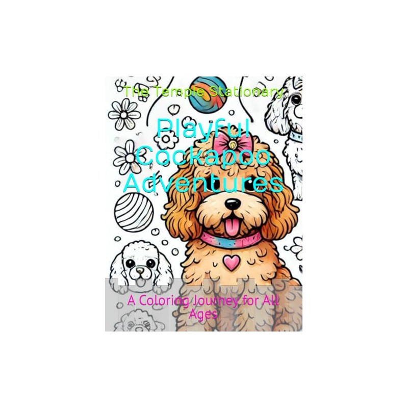 Playful Cockapoo Adventures: A Coloring Journey for All Ages
