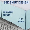 Cathay Home Double Brushed Microfiber Pleated Easy Fit Bed Skirt,