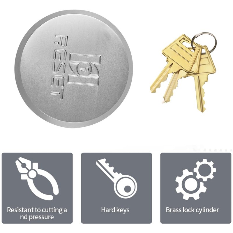 RESET-903 Keyed Alike Heavy Duty Hidden Shackle Padlock for Chain,