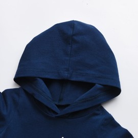 Infant Baby Boys Clothes Romper Set Long Sleeve Pullover Hoodie Romper Pants 2Pcs Outfits Set Black 0-3 Months