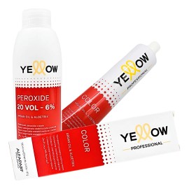 Tintes Permanente Alfaparf Yellow Color + Peroxide 20 Vol-6%