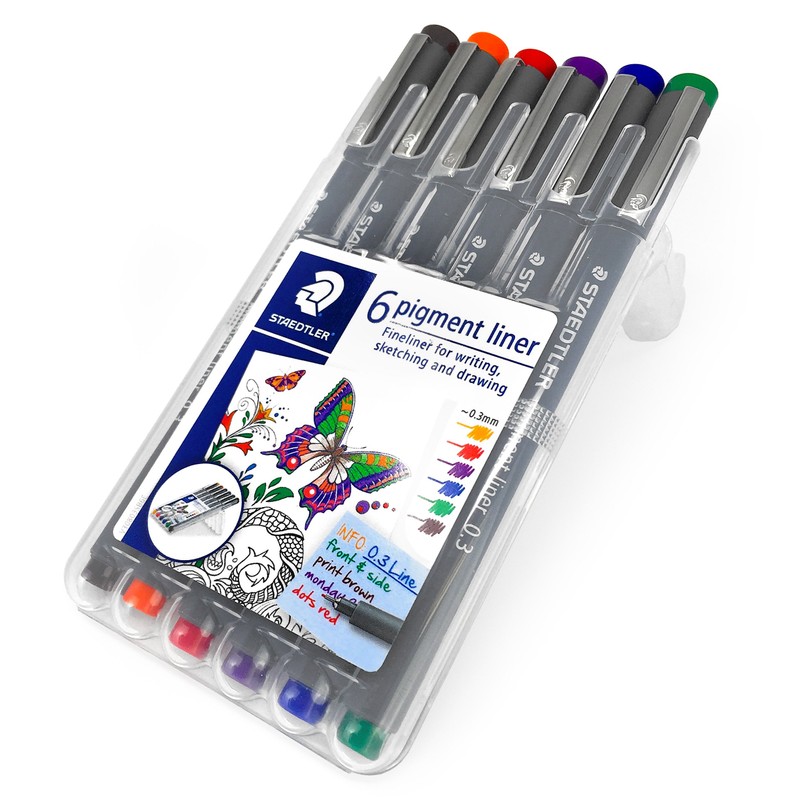 STAEDTLER 308 Pigment Liner Fineliner – 0.3mm - Wallet of