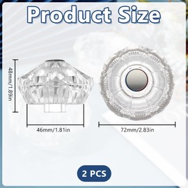 GOMAKERER 2 Pcs Shower Faucet Handle Replacements for 940-240/940-950A, Acrylic Bathroom Faucet Handle Hot and Cold Faucet Knobs Replacement Sink Handles for Home Bathroom Kitchen