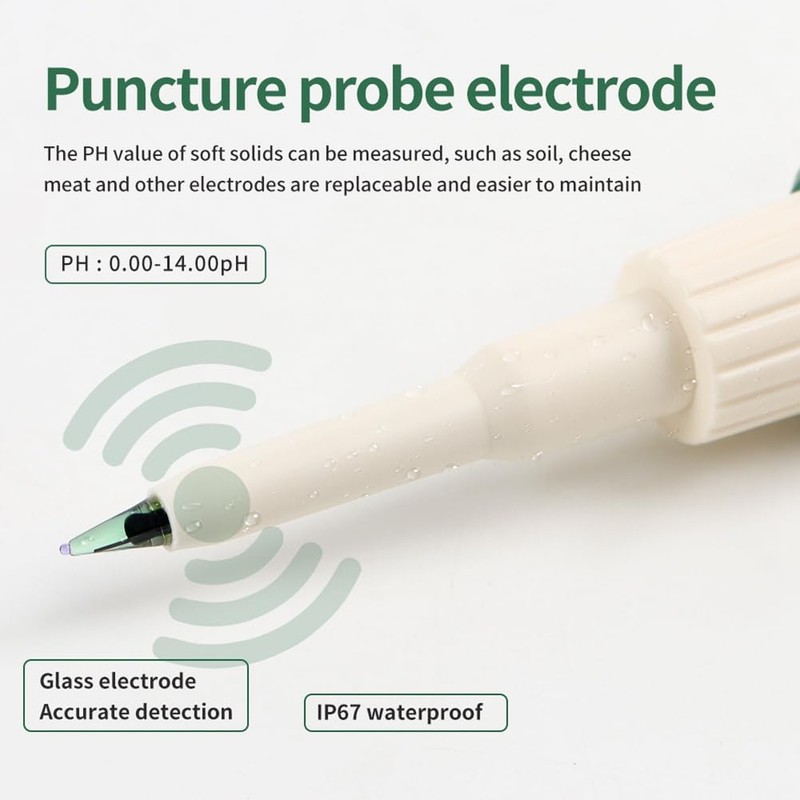 Fowecry Professional Food PH Meter High Accuracy Sensor Temp Acidity