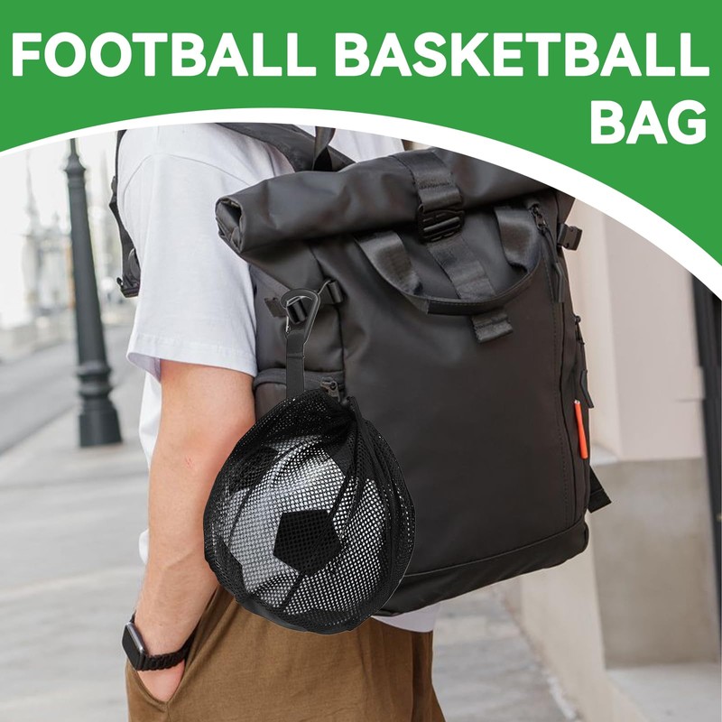 Landrain Pack of 2 Ball Net, Basketball Bag, Ball Bag