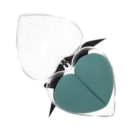 Beavorty 2 Pack Heart Shape Powder Puff Set Blender for Makeup Eggs Dry Wet Foundation Blending Sponge Dark