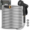 Garden Hose 50 FT, Metal Stainless Steel Water Hose with