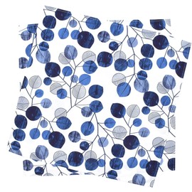 Style Decor W5102202 Table Napkins/Torchons, Set of 4, Navy Leaf Dish Towels, Napkins, Colored Napkins, Thick, Dish Towels