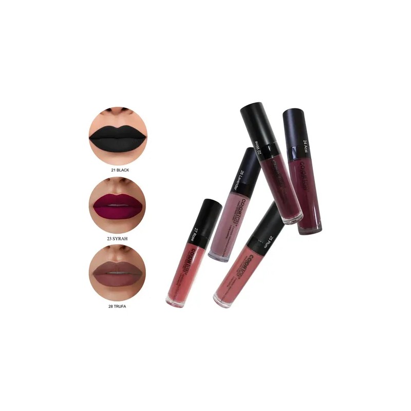 Labial Liquido Lip Gloss Matte Colorton Larga Duracion Color 23
