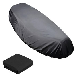 Waterproof Seat Covers Universal Motorcycle Seat Cover with Elastic Band Moto Scooter Cushion Cover for Scooter Seat Protector (Black, XL)