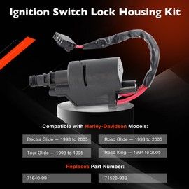 71640-99 Ignition Switch Fork Lock Housing Kit – Compatible with Harley Touring Models: Electra Glide, Road King 1993–2005, Road Glide 1998–2005, Tour Glide 1993–1995 – Replaces OEM 71526-93B