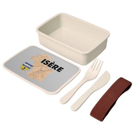 Fabulous Lunch Box Lunchbox mit Besteck, Grau – Isère 38 Département Grenoble – 700 ml