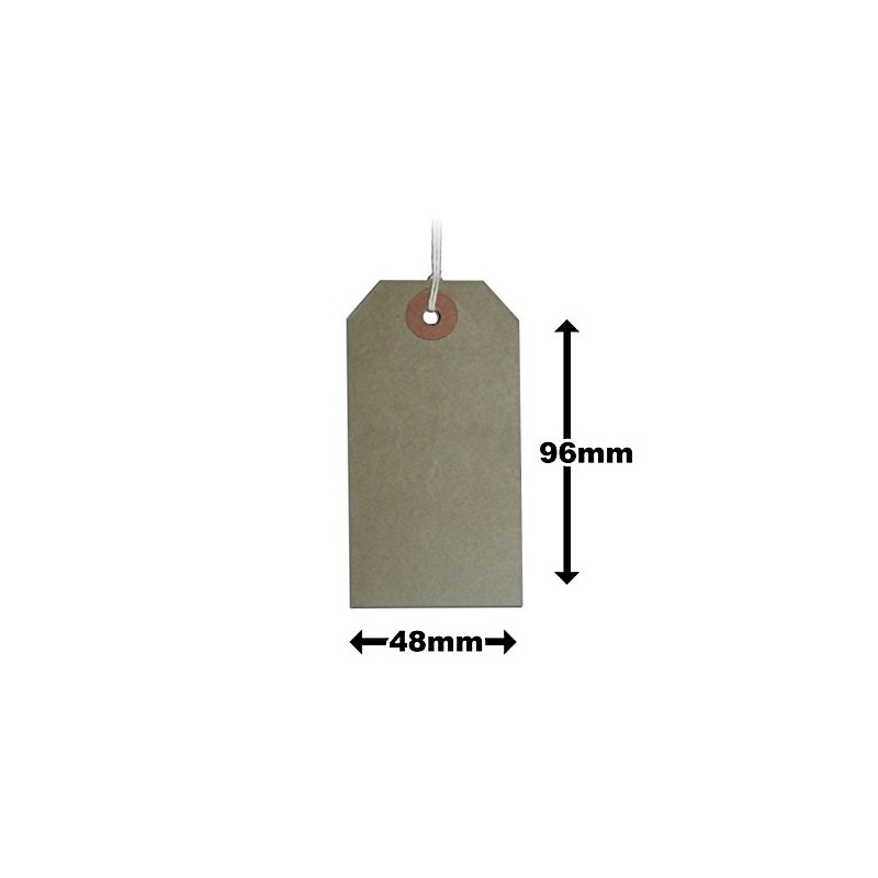 50 Buff Strung Tags 96mm x 48mm