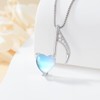 OUTANG Music Necklace for Women 925 Sterling Silver Moonstone Quaver
