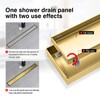 SaniteModar Linear Shower Drain, Gold Shower Drain 32 inch with