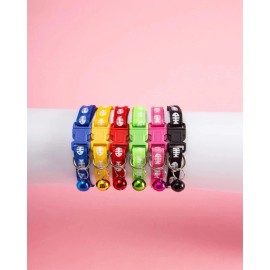 Unbranded/Generic Collar with Bell for Cat Kitten small dog fish bone collar cute adjustable - Red