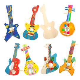 Chandini Drawing, Guitar Wooden Toy, Coloring Book, Fake Kids, Crafts, Summer Vacation, Decoration, Set of 7