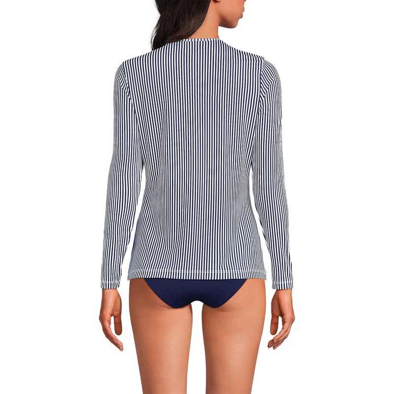 Lands' End Women's Long Sleeve Relaxed UPF 50 Rash Guard,