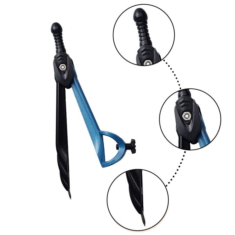 Protractor and Compass for Geometry Professional Compass Accurate Woodworking Compass