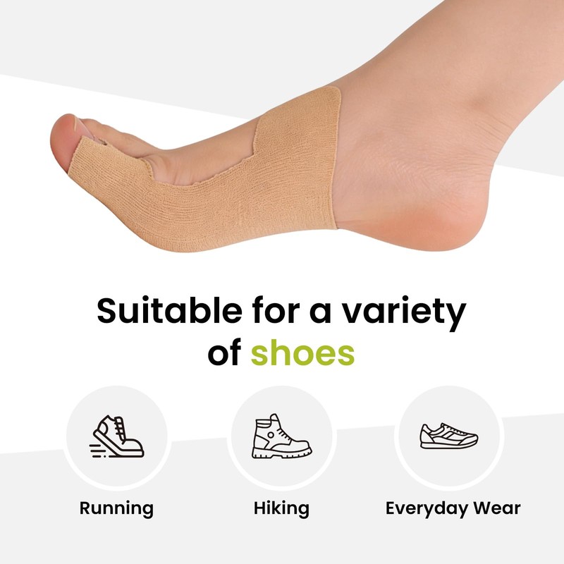 Bukihome Pre-Cut Kinesiology Tape for Feet – 12 Pcs Big