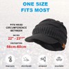Ruphedy Mens Beanie with Brim Winter Hat Knitted Thick Fleece