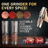 Pure Nature Electric Rechargeable Salt and Pepper Grinder Set with