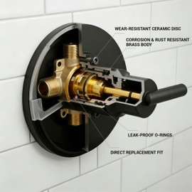 6 Setting Way Diverter Cartridge Precision-Compatible With Delta RP51919 for Delta R22000 R11000 Shower Diverter Seal Prevent Leaks Rust-Resistant Brass construction 6 Function Diverter Valve Trim Kit