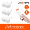 Link2Home Wireless Remote Control Outlet Light Switch, 100 ft range,