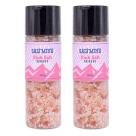 Giant Pink Salt Grinder Atlantic Pink Seasalt No MSG Preservative or Colourants 375gX2