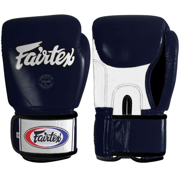 Fairtex Muay Thai Style Training Sparring Gloves, 14 oz, Blue