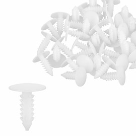 X AUTOHAUX 40pcs 4.5mm Hole Dia Plastic Bolt Rivets Fasteners Clip White
