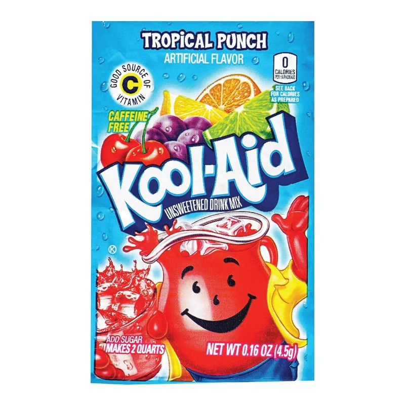 Kool-Aid Full Box 48x Packets Kool-Aid Tropical Punch Soft Drink