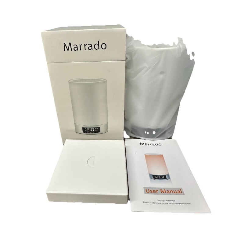 Marrado Wireless Bluetooth Speaker LED Touch Night Light Alarm Clock
