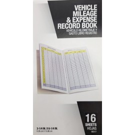 Vehicle Expense & Mileage Record Book, 3.25 x 6.25 Inches, (4 Pack)