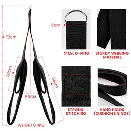 Tricep Rope Cable Attachment 23/29 inch Two Rope Lengths in One Pull Down Rope Exercise Machine Attachments Pulley System Gym Pull Down Rope with D-Ring Black Blue Red