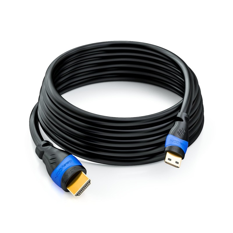 DeleyCON HDMI Mini Cable - HDMI 2.0/1.4 A Compatible -