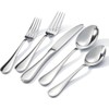 KINGSTONE 20 Piece Teardrop Silverware Set for 4, 18/10 Stainless