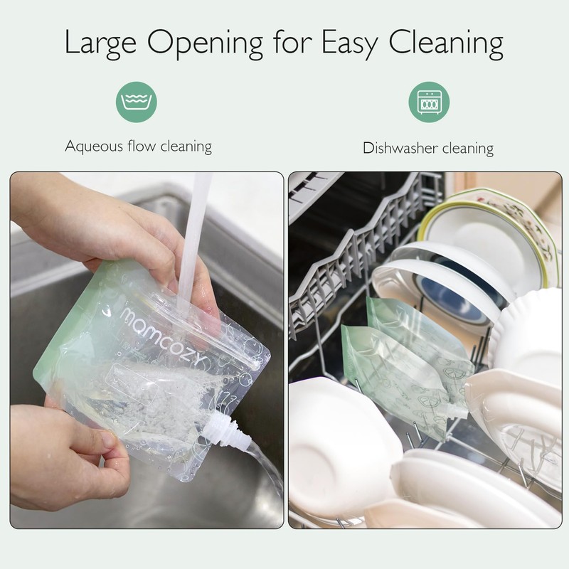 Momcozy Reusable Baby Food Pouches for Toddlers,BPA Free Plastic,Food Safe,Freezer