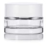 JUVITUS Clear Glass 0.25 oz Thick Wall Balm Empty Jars