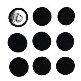 Fenteer 10pcs Fabric Covered Button Shank Button DIY Garment Accessorie 2cm -, Black