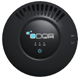 Odor Crusher, Room Fresh - Operates on Ozone Technology, Two Power Settings with High & Low Indicator, Three Cycle Times - 30, 60, & 120 Minutes – for Bad Odors in Bathroom, RV, Pet Areas - Black