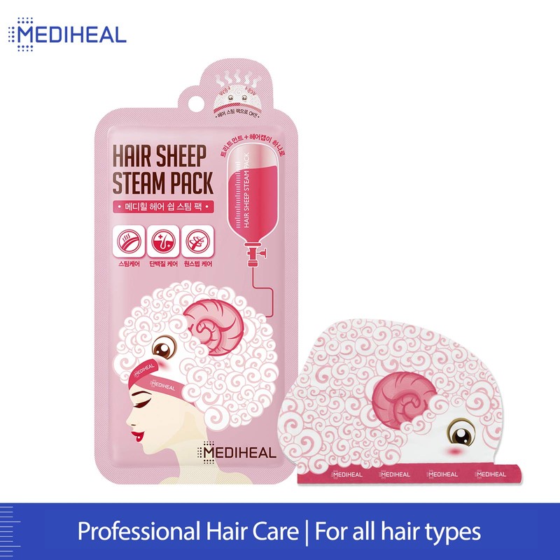 MEDIHEAL(Genuine Product) Hair Sheep Steam Pack, Treatment, 1.4 oz (40
