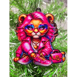 Lion Ornament - Diva Fashion Boujiee Lioness Christmas Ornament