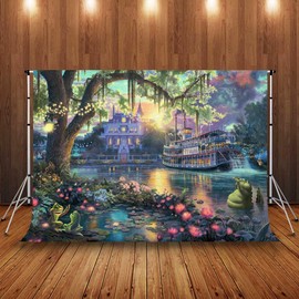 SSCSTS Palace Photography Background Fairy Tale Prince Princess Happiness Frog Castle Photography Background Studio Props (5x3ft-polyester)