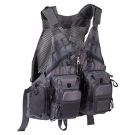 Bassdash Fishing Vest, Fishing, Mesh, Outdoor, Tops, Multi-functional Vest, Unisex, One Size Fits Most